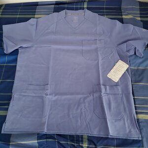 Essential Threads Men's Lavender/Blue Scrub Top